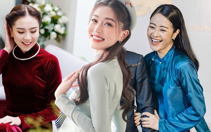 Xu hướng áo dài ăn hỏi của sao Việt: Càng đơn giản càng đẹp thanh tao