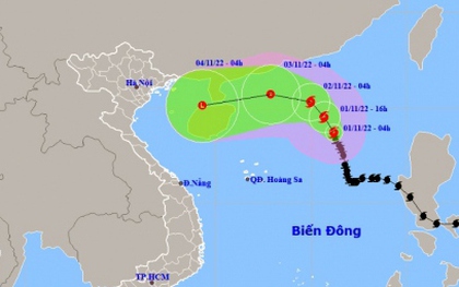 Bão số 7 cách quần đảo Hoàng Sa khoảng 570km, giật cấp 13