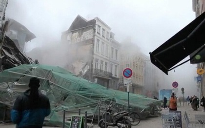Tòa nhà đổ sập ở thành phố Lille của Pháp sau khi người dân sơ tán