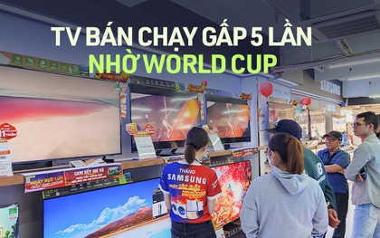 Nóng cùng World Cup 2022: Lượng mua tivi tăng gấp 5 lần, nhân viên điện máy bán "sướng tay"