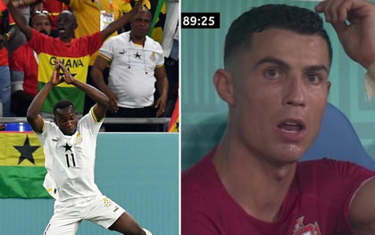Ronaldo phát cáu vì cầu thủ Ghana bắt chước pha ăn mừng "siuuu"?