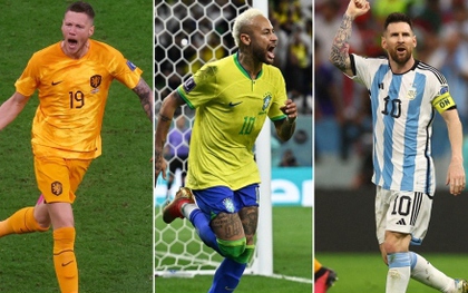 Đội hình tiêu biểu vòng tứ kết World Cup 2022: Vinh danh Messi và Neymar