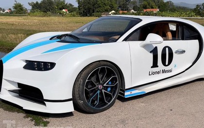 Bugatti Chiron tự chế trang trí màu cờ sắc áo tuyển Argentina