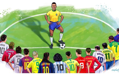 15 khoảnh khắc thiên tài của Pele được Messi, Ronaldo... "sao y bản chính"