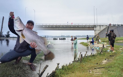 Ảnh: Cần thủ hào hứng săn "thủy quái" trên sông Trường Giang