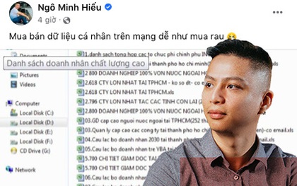 Hiếu PC lên tiếng ngán ngẩm vì "mua bán dữ liệu cá nhân trên mạng dễ như mua rau"?