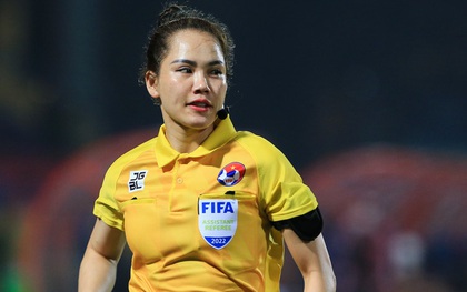 Nữ trọng tài gây chú ý ở trận Viettel - Cần Thơ tại Cúp quốc gia 2022