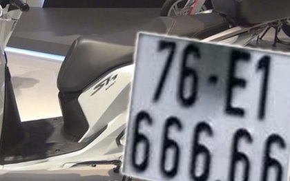 Ra giá 2 tỷ đồng vì bốc được biển ngũ quý 666.66, chủ xe Honda SH được CĐM tiếp lời: "Xe này phải 6 tỷ đồng mới đúng"