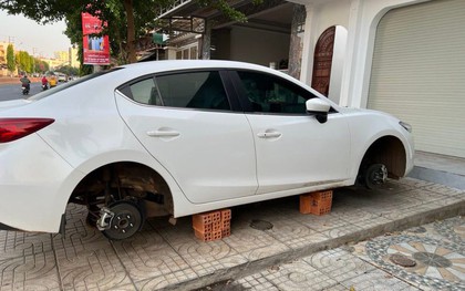 Đã bắt được đối tượng tháo trộm 4 bánh của chiếc xe Mazda 3 ở Đắk Lắk