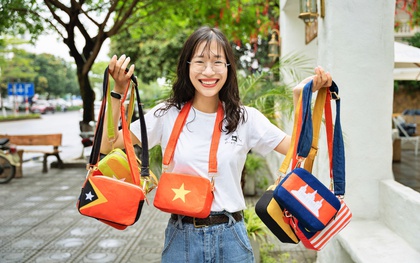 Cô gái biến vải jean cũ thành bộ sưu tập túi xách "sắc cờ SEA Games"
