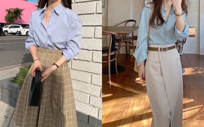 Nàng công sở muốn che mọi khuyết điểm từ bắp tay to, eo lớn, chân cong... nhất định nên sắm bộ đôi: Chân váy dài và áo sơ mi
