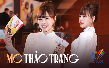 MC Thảo Trang diện áo dài trắng xinh như hoa hậu trên sân khấu SEA Games, cộng đồng tràn vào Instagram "thả tim"