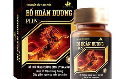 Thực phẩm bổ thận tráng dương của Công ty Y dược Vĩnh Điển chứa chất cấm