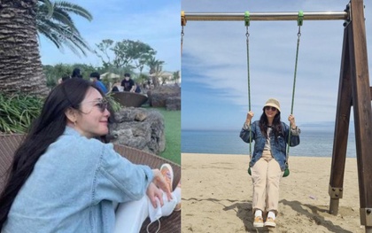 Choi Ji Woo khoe nhan sắc tươi trẻ ở tuổi U50, đánh tan tin đồn với chồng trẻ