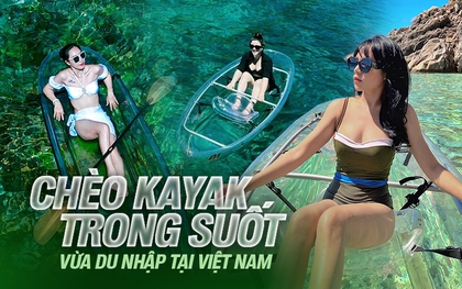 Trải nghiệm chèo kayak trong suốt vừa có mặt tại 2 thiên đường biển Việt Nam: Vừa ngắm đáy đại dương, vừa “sống ảo” mệt nghỉ