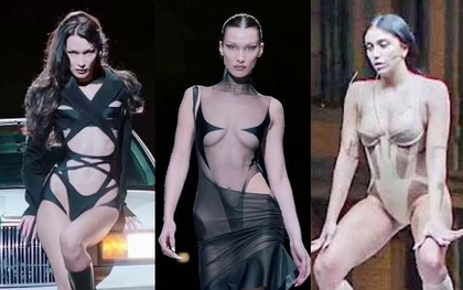 "Nóng mặt" với trang phục biểu diễn gần như khỏa thân của Bella Hadid