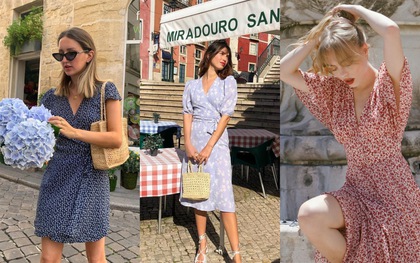 Cứ hè đến, các cô gái Pháp lại mê mẩn váy hoa quấn: Diện lên xinh "lịm tim" chuẩn nàng thơ