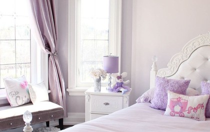 Những căn phòng ngủ sẽ khiến chị em thích mê với gam màu oải hương lãng mạn