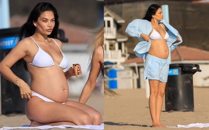 Siêu mẫu nội y Shanina Shaik bầu "vượt mặt" vẫn quyến rũ khó cưỡng với bikini