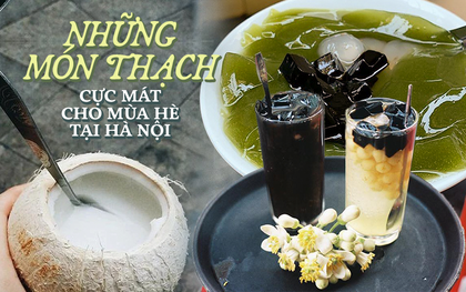 Đủ các món thạch đa dạng bán khắp các con phố Hà Nội, cứ hè đến là trở thành món ăn không thể thiếu