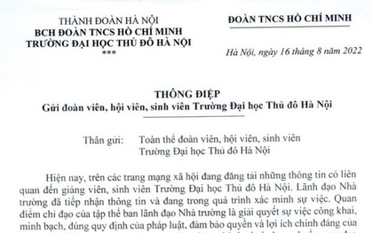 Trường đại học Thủ đô Hà Nội xác minh vụ việc nữ sinh tố cáo bị thầy giáo quấy rối tình dục