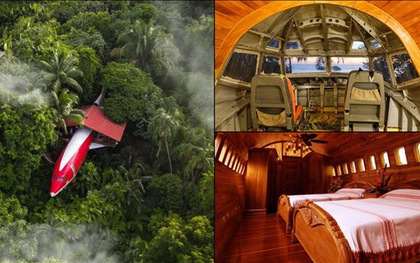 Máy bay Boeing cũ 'độ' thành khách sạn độc nhất vô nhị giữa resort trong rừng rậm