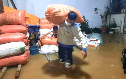 Ảnh: Mưa trắng trời, nhiều nơi ở Nghệ An bị ngập sâu