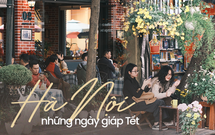 Chủ nhật cuối cùng của năm cũ: Người Hà Nội rủ nhau đi cà phê, ngắm phố phường ngập tràn sắc xuân
