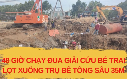 48 giờ chạy đua thời gian giải cứu bé trai lọt xuống trụ bê tông rỗng sâu 35m