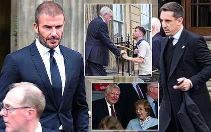 David Beckham và các huyền thoại bóng đá buồn bã tiễn biệt vợ HLV Sir Alex