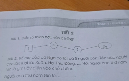 Bài Toán lớp 1 có đáp án rành rành ngay trước mắt nhưng nhiều phụ huynh bó tay: Nghe câu trả lời mà phì cười