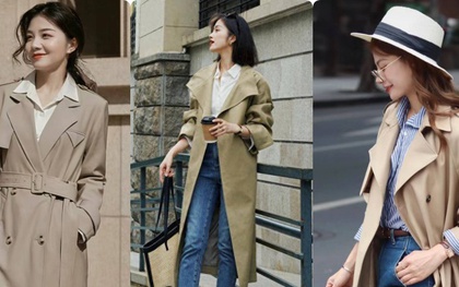 Trench coat và quần jeans: Cặp đôi thanh lịch, hack chiều cao, giấu mọi nhược điểm vóc dáng