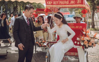 Đám hỏi 1,6 tỷ đồng của cô dâu Bắc Giang tái hiện phố cổ Hà Nội và văn hóa Kinh Bắc