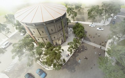 Hà Nội "biến" tháp nước Hàng Đậu thành không gian nghệ thuật bằng hình ảnh 3D
