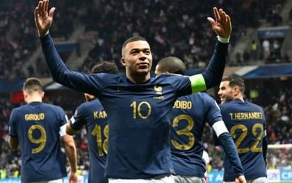 Mbappe lập hat-trick trong trận thắng lịch sử 14-0 của tuyển Pháp