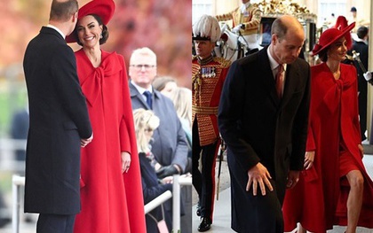 Vương phi Kate rạng rỡ tiếp đón vợ chồng Tổng thống Hàn Quốc, để lộ khoảnh khắc thân mật gây chú ý cùng William