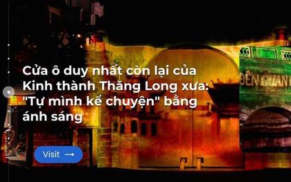 Cửa ô duy nhất còn lại của Kinh thành Thăng Long xưa: "Tự mình kể chuyện" bằng ánh sáng