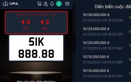 "Đại gia" trúng đấu giá biển số 51K-888.88 đã nộp hơn 15 tỷ đồng