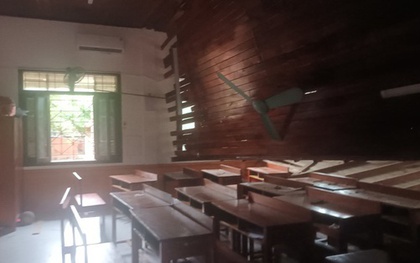 Nghệ An: Sập trần lớp học khiến nhiều học sinh bị thương