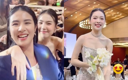 Hoa hậu Ngọc Hân dự đám cưới cô dâu từng được cầu hôn bằng 200 flycam gây "chấn động", tiết lộ có chồng vẫn thích giật hoa cưới
