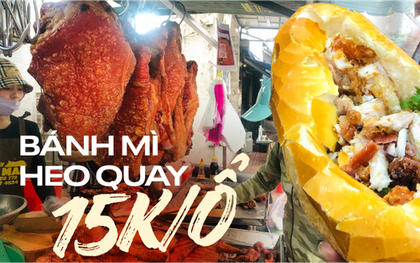 Tiệm heo quay da giòn nổi tiếng ở quận 6, khó tin với ổ bánh mì đầy thịt chỉ 15k khiến nhiều người tranh mua bằng được