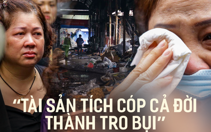 Nhiều tiểu thương khóc nức nở trước đống tro tàn sau vụ cháy tại chợ Tam Bạc: "Cả nhà tôi không ăn, không ngủ được"