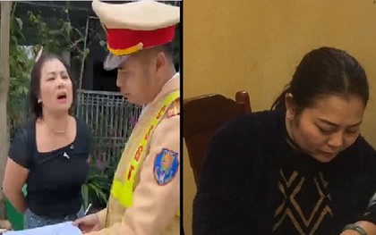 Người phụ nữ lăng mạ, đụng chạm thân thể vào CSGT ở Thanh Hoá từng bị xử phạt hành chính