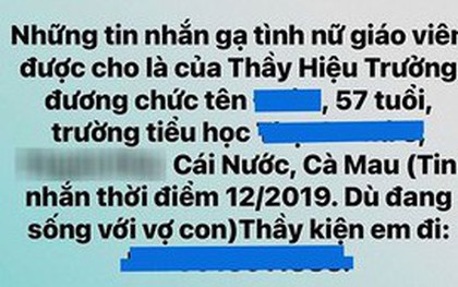 "Nóng" vụ hiệu trưởng nhắn tin "nội dung nhạy cảm" với giáo viên