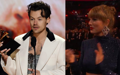Taylor Swift nhiệt tình chúc mừng khi tình cũ Harry Styles nhận giải Grammy