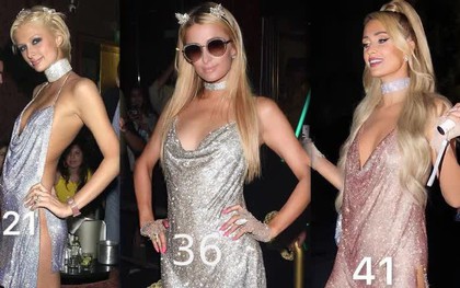 Chung tình như Paris Hilton: Dù 21, 36 hay 41 thì cũng đều "nghiện" 1 kiểu váy