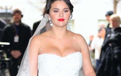 Selena Gomez bất ngờ xuất hiện trong bộ váy cưới giữa đường phố New York