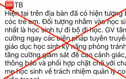 Công an quận Hoàng Mai: Không xảy ra "bắt cóc trẻ em" trên địa bàn