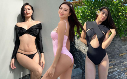 Hè chưa tới mà mỹ nhân Việt đã "đại chiến bikini": U35 như Ninh Dương Lan Ngọc vẫn bốc lửa, dàn Hoa - Á hậu khoe body nét căng