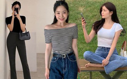 5 mẫu áo dáng ôm đang "hot" không kém đồ oversized